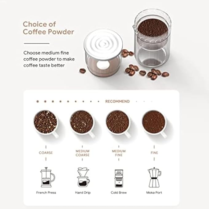 NALACAL جهاز تنقيط بارد 2 في 1 للقهوة، برطمانات ماكينة القهوة الباردة بسعة 300 مل، صانع زجاج قابل للفصل مع فلتر من الفولاذ المقاوم للصدأ، إبريق زجاجي مقاوم للتسرب لشاي عصير الليمون - Image 2