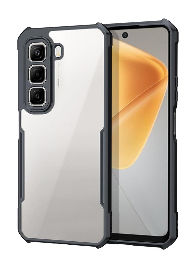 Case Compatible with Infinix Hot 50 Pro Plus, [Droproof] [Sweat-Proof] [Fingerprint-Proof] Shockproof Protective Phone Case-Black - Image 1
