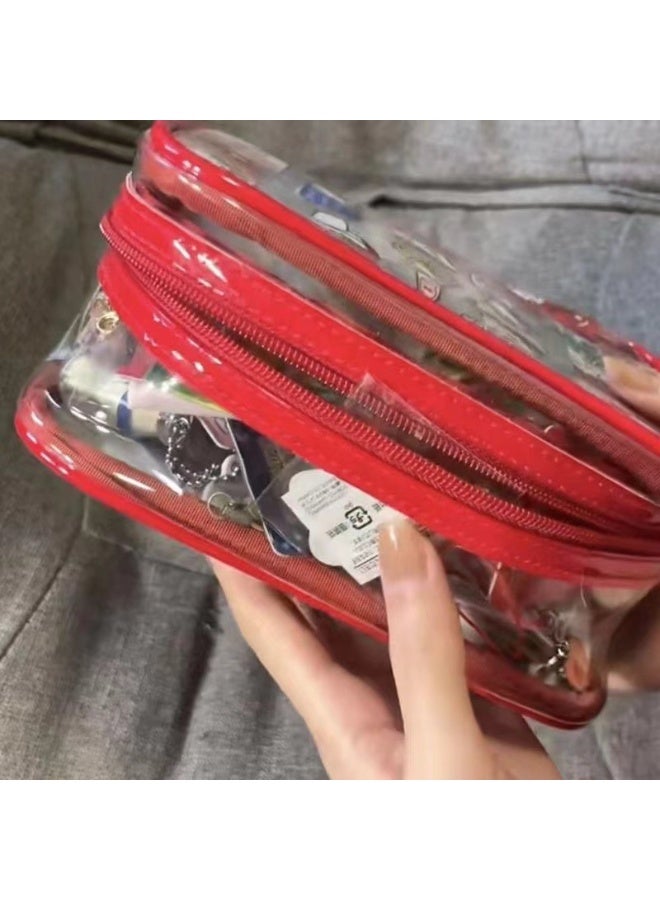 هالو كيتي مرحبا كيتي تحت عنوان حقيبة ماكياج شفافة الساحرة عملية ومثالية لفحص مستحضرات التجميل سريعة - Image 3