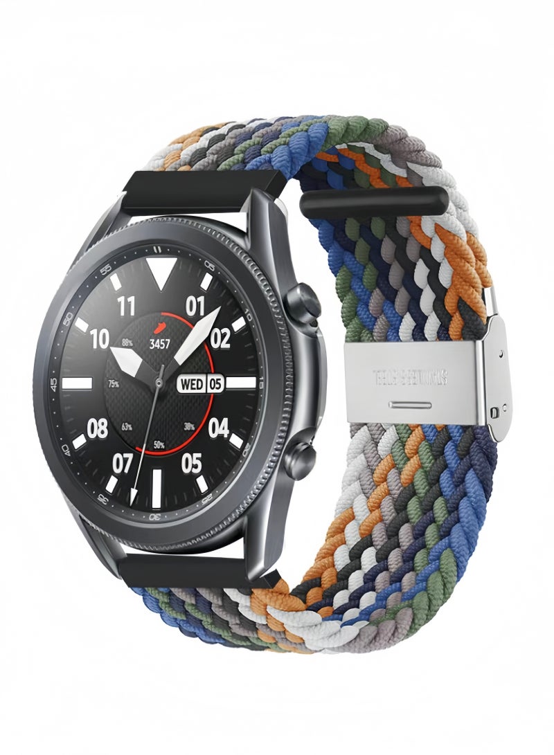 Hiras Compatible with Huaweii Watch 4 46mm/GT 5 GT4 Pro 46mm Strap,Amazfit GTR 4/GTR 3 Woven Cloth 22mm Bands Vivoactive 4 Adjustable Elastic Belt  - Image 1