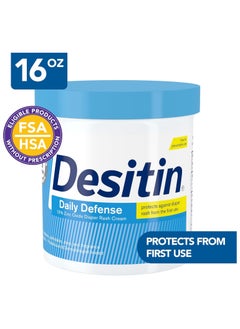 Desitin Desitin Daily Defense Baby Diaper Rash Cream With 13% Zinc Oxide, Barrier Cream To Treat, Relieve & Prevent Diaper Rash, Hypoallergenic, Dye-, Phthalate- & Paraben-Free, 16 Oz  - Image 2
