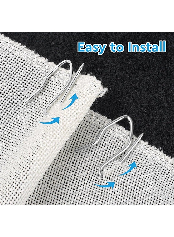 58 Pack Metal Curtain Hooks Drapery Hook Pins With Clear Box 3.3 by 2.5 CM For Window Curtain, Door Curtain And Shower Curtain - Image 5