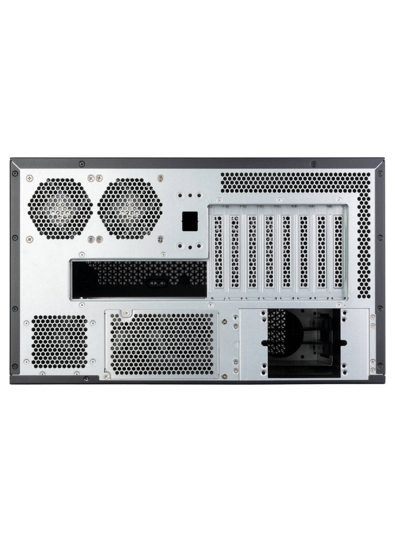 SilverStone Technology RM600 6U Rackmount Chassis with Dual PSU Support, Triple 360mm Radiator Compatibility, 8 PCI Expansion Slots, Tool-less 3.5" x 6 & 2.5" x 4 Drive Bays, Front USB3 Type-C, Dual 80mm Rear Fans, Up to SSI-EEB/ATX Motherboard Support, Security Lock, and 60.6L Volume, Black | SST-RM600  - Image 4
