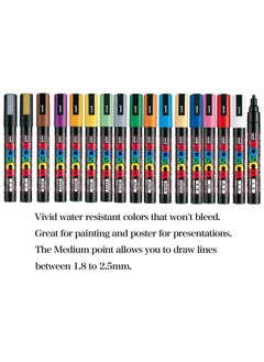 Uni Mitsubishi Uni Japan Paint Marker Full Range Bundle Set Marking Pen Medium Point Pc-5M 29 Colours ( 22 Standard & 7 Natural ) Japanese Domestic Market Product  - Image 2
