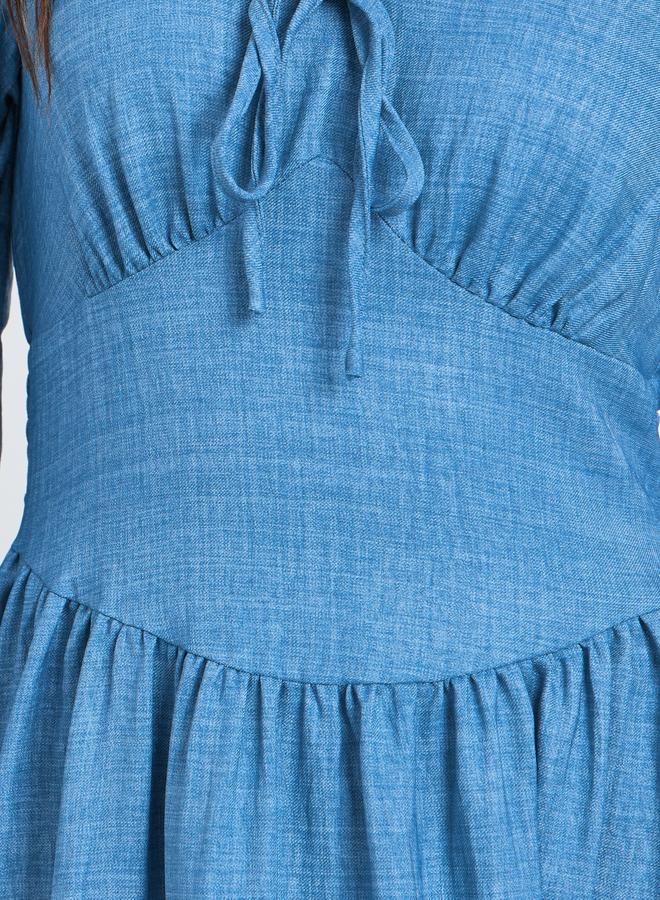 ستايلي فستان طويل بأكمام فوليوم - Image 4