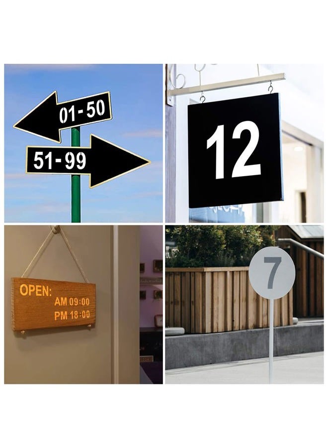 REOLAN 3 Inch Large Number Stencils for Painting - 11 Pack Number Stencil Templates for Curb Address, Cakes, Cookies, Mailboxes and Crafts, Reusable House Numbers Stencils for Wood Signs & Cement Wall Art - Image 2