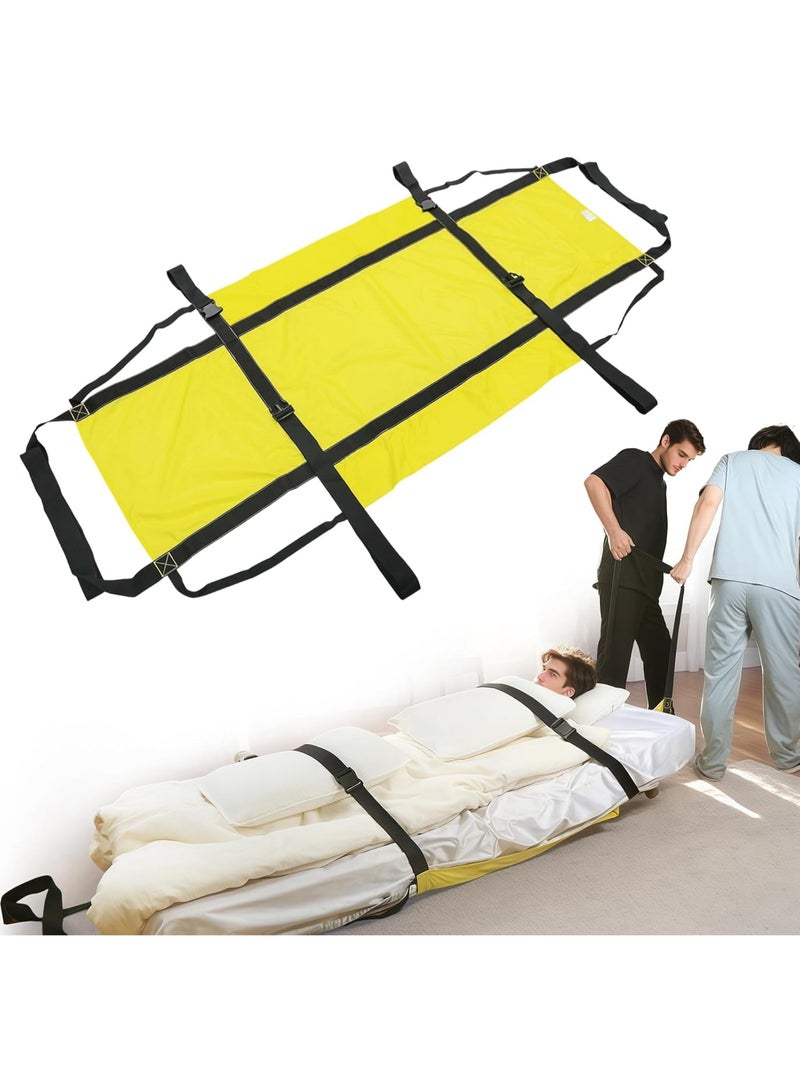 Ehucon Rescue Essentials Emergency Evacuation Sheet for Bedridden Patient,Rescue Sheet with Safety Buckle Belts for Transfer and Evacuated in Emergency - Image 1