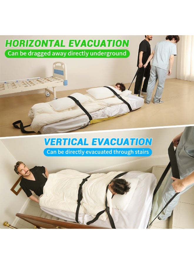 Ehucon Rescue Essentials Emergency Evacuation Sheet for Bedridden Patient,Rescue Sheet with Safety Buckle Belts for Transfer and Evacuated in Emergency - Image 4