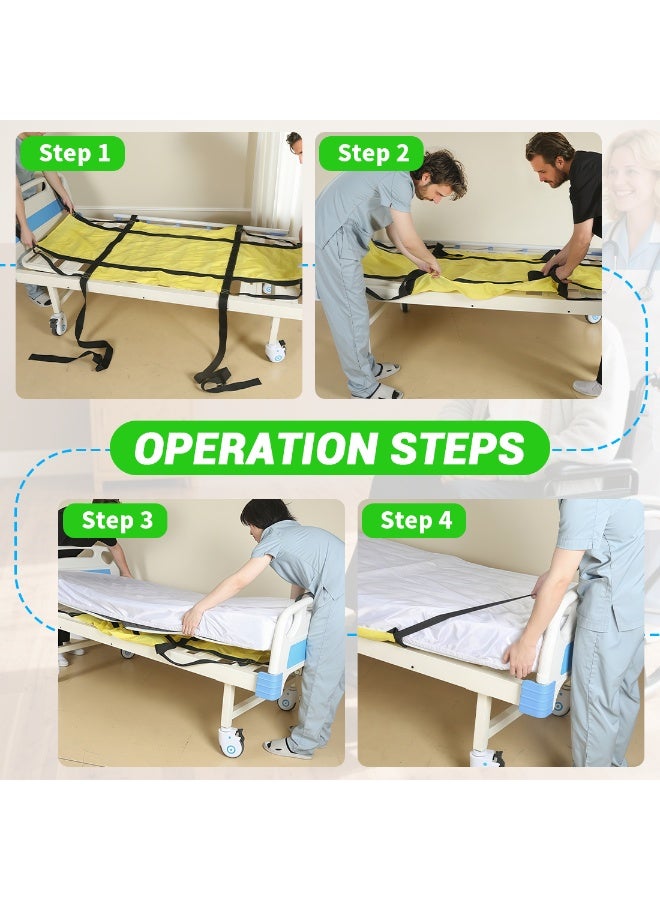 Ehucon Rescue Essentials Emergency Evacuation Sheet for Bedridden Patient,Rescue Sheet with Safety Buckle Belts for Transfer and Evacuated in Emergency - Image 5