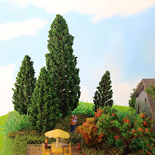 Evemodel 52pcs Model Pine Trees Green Pines Plastic for Forest HO Scale Model Railway Layout Miniature Scenery S0901 - Image 5
