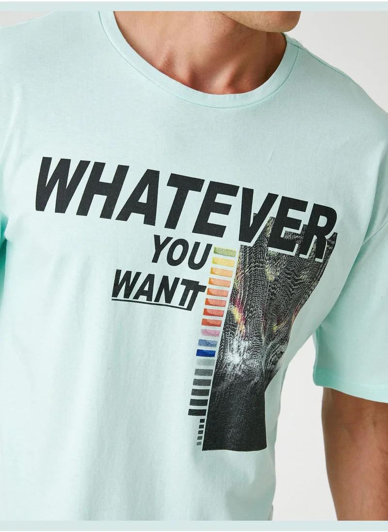 كوتون Printed Oversized T-Shirt Cotton