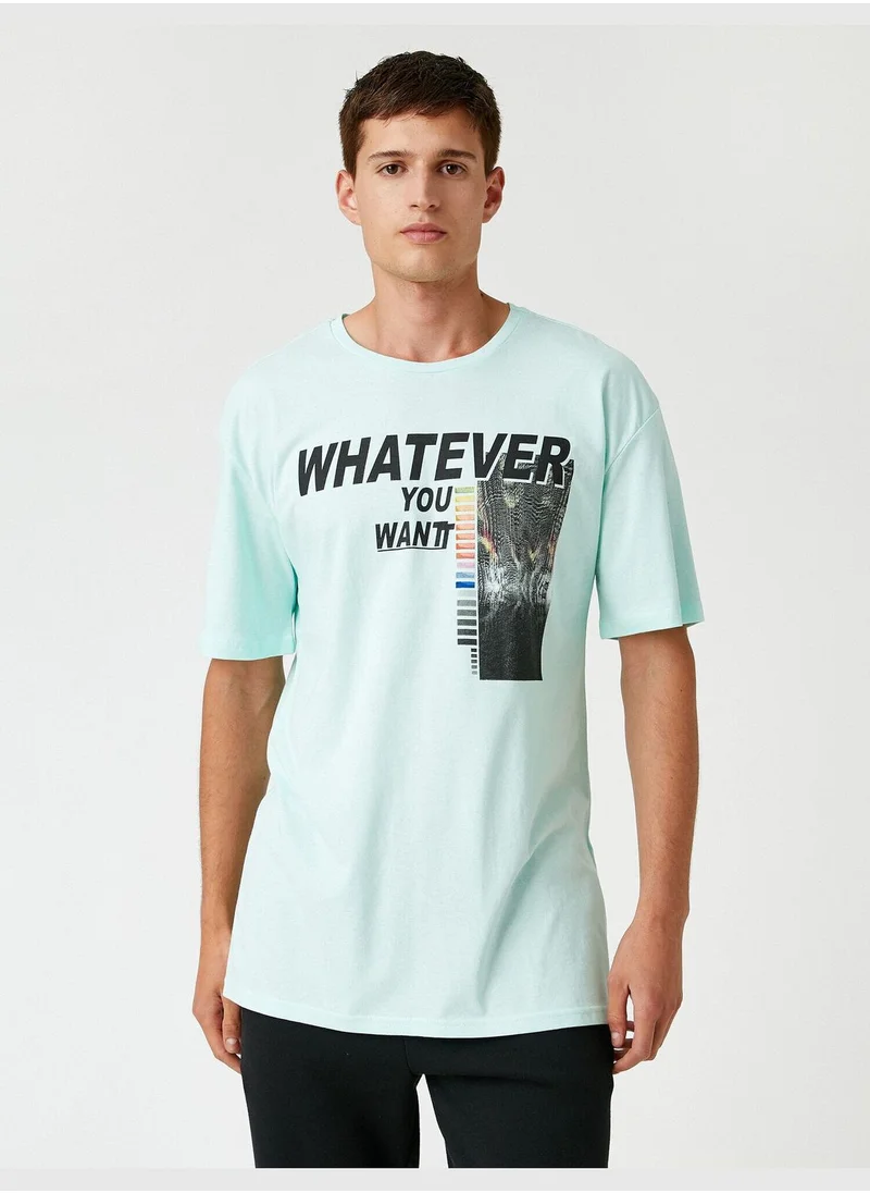 كوتون Printed Oversized T-Shirt Cotton