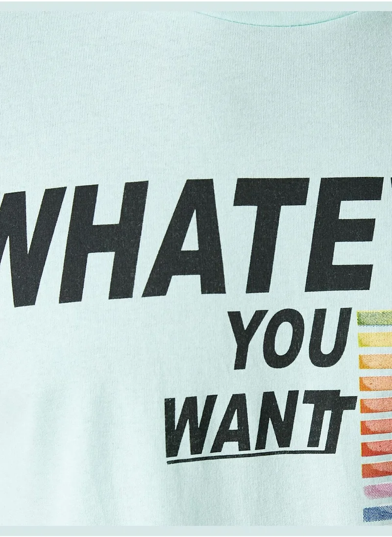كوتون Printed Oversized T-Shirt Cotton