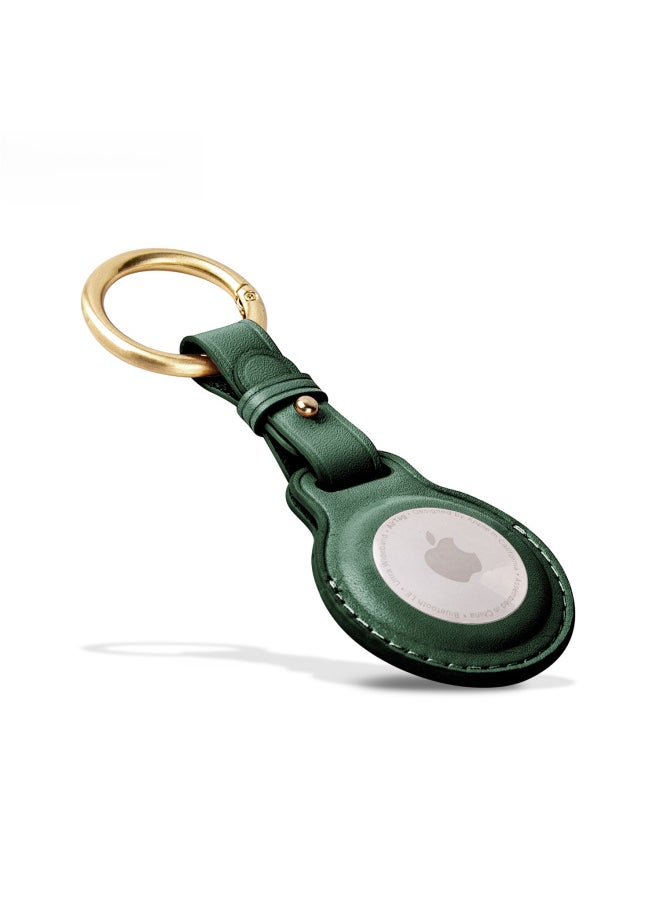 Generic - Suitable For Apple Tracker Airtag Protective Case Leather Pet Child Anti-Lost Device Protective Case Airtags Case-Color:Green-Applicable Model:airtag - Image 1