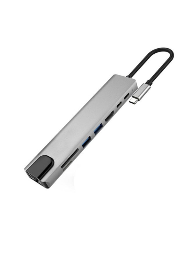 نيوترل محول Type-C إلى HDMI RJ45 PD ثماني في واحد محطة توسعة محول Type-C موزع USB محطة إرساء - Image 5