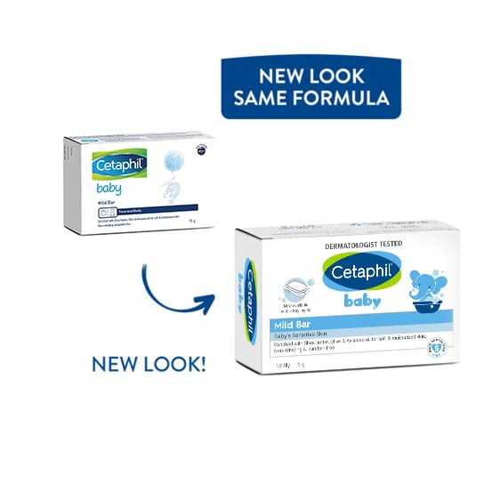 Cetaphil Baby Mild Bar for Face and Body Pack of 3 75g x 3 Sensitive Skin - Image 4