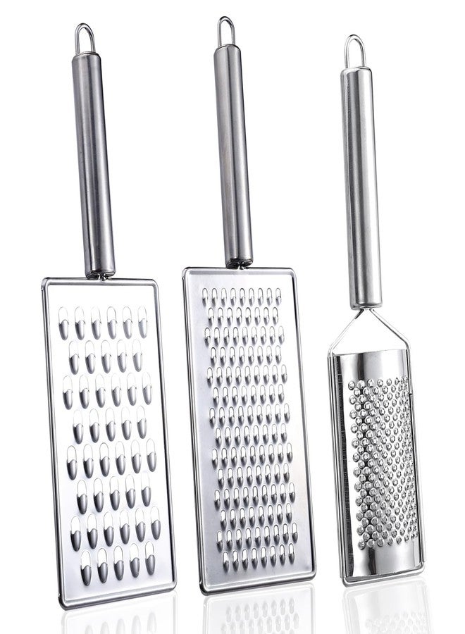 ASTIMESA Different Hole Sizes Cheese Grater and Ginger Grater Set, Zester Grater, Small Handheld Cheese Shredder for Kitchen Vegetable Food Fruit Chocolate (3 PCS) - Image 1
