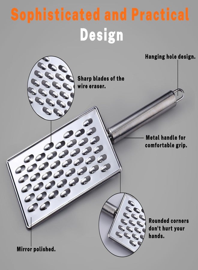 ASTIMESA Different Hole Sizes Cheese Grater and Ginger Grater Set, Zester Grater, Small Handheld Cheese Shredder for Kitchen Vegetable Food Fruit Chocolate (3 PCS) - Image 3