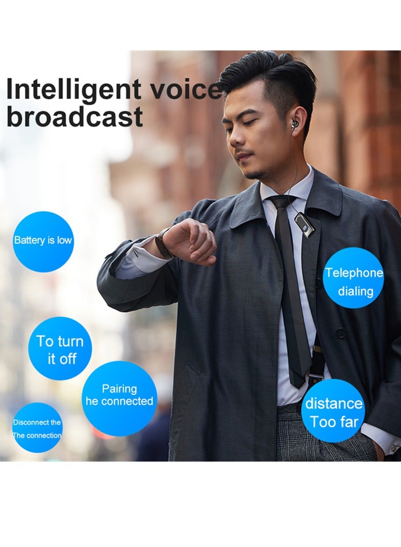 AL RAID Incoming Call Vibration K55 Bluetooth Headset Lavalier Retractable Cable Smart Bluetooth Headset Sports Single Ear In-Ear Gold - Image 4