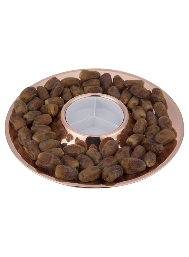 السنيدي صينية تقديم فاخرة نحاسي مقاس 34 سم - Image 2