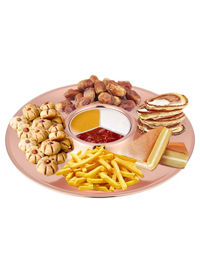 السنيدي صينية تقديم فاخرة نحاسي مقاس 34 سم - Image 4