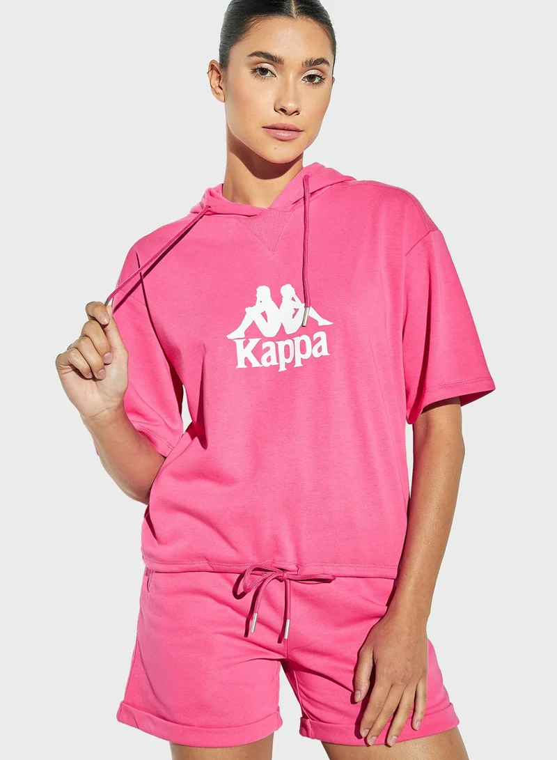 Kappa Logo Print Hoodie