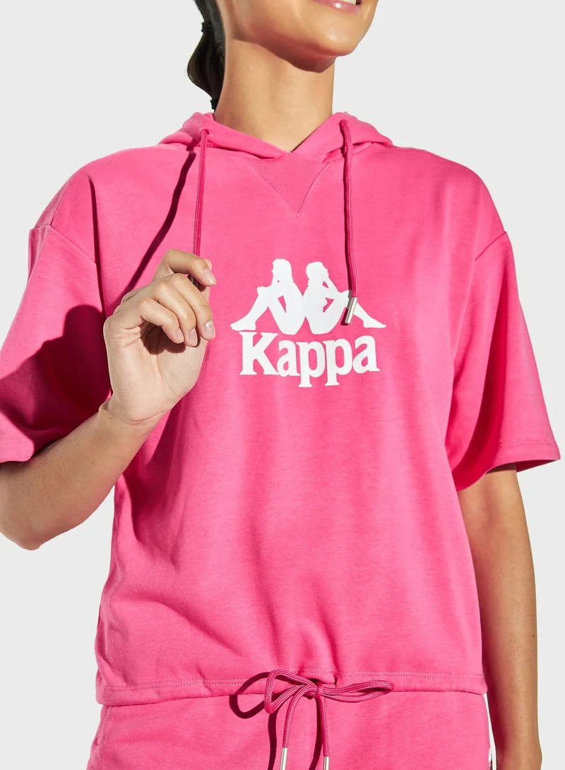Kappa Logo Print Hoodie