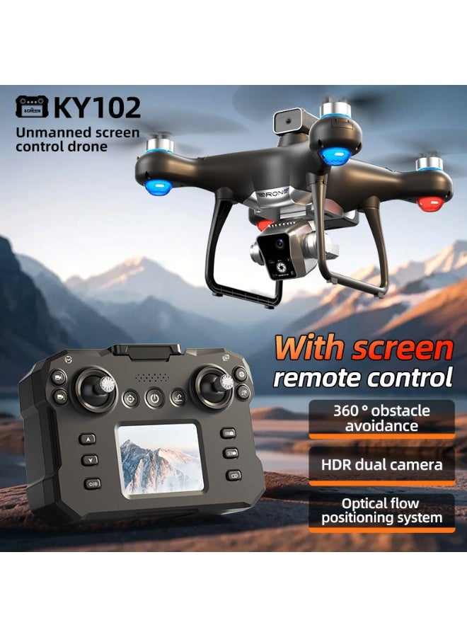 KY102 Drone With Screen Remote 4K Dual Camera Localization Brushless 360 Obstacle Avoidance WIFI RC Quadcopter Drones - Image 3