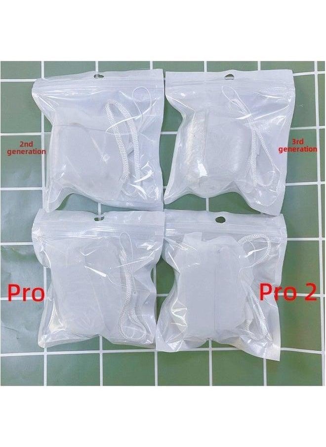 Generic - Tpu Transparent Earphone Set Material For Apple Bluetooth Headset Pro2 Generation Airpods Protective Cover-Color:PC Hard Shell + Pearlescent Bag Lanyard-Applicable Model:Airpods (3rd - With Ear Hooks) 4th - Image 1
