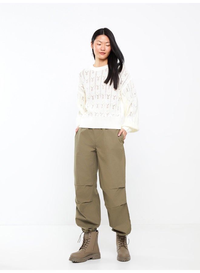 LC WAIKIKI Crew Neck Ajour Long Sleeve Women's Tricot Sweater  - Image 3