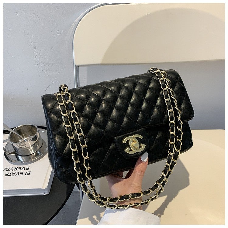 2024 Chic Quilted Womens Shoulder Bag 36127 Black 