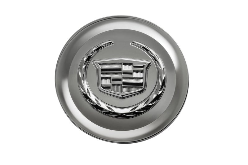 GM Accessories 19303979 Center Cap in Chrome with Monochrome Cadillac Logo Pack of 4