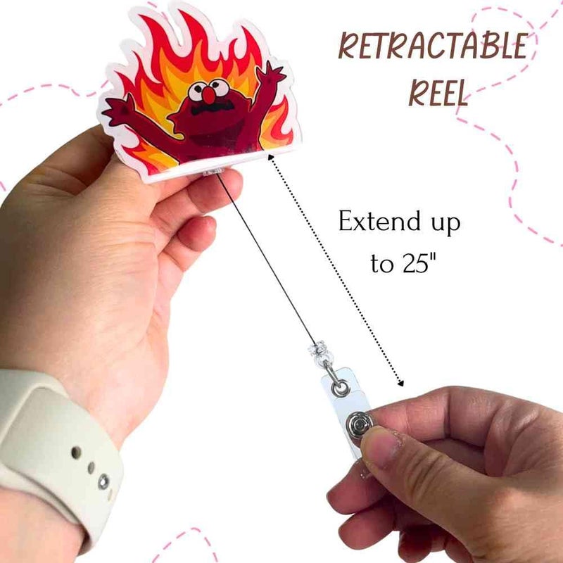 YJ PREMIUMS 3 PC Cardiac Heart Phlebotomy Badge Reel Holder Retractable with ID Name Card Tag Clip for Nurse Nurses Nursing Anatomy Surgery Student Doctor CNA RN MA ICU LPN Medical Hospital Accessories - Image 3