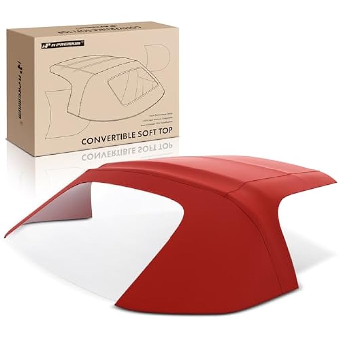 rayihni غطاء قابل للتحويل بديل لمرسيدس-بنز W209 CLK350 2006-2009 CLK320 CLK500 CLK550، مع نافذة زجاجية، بورغندي - Image 1