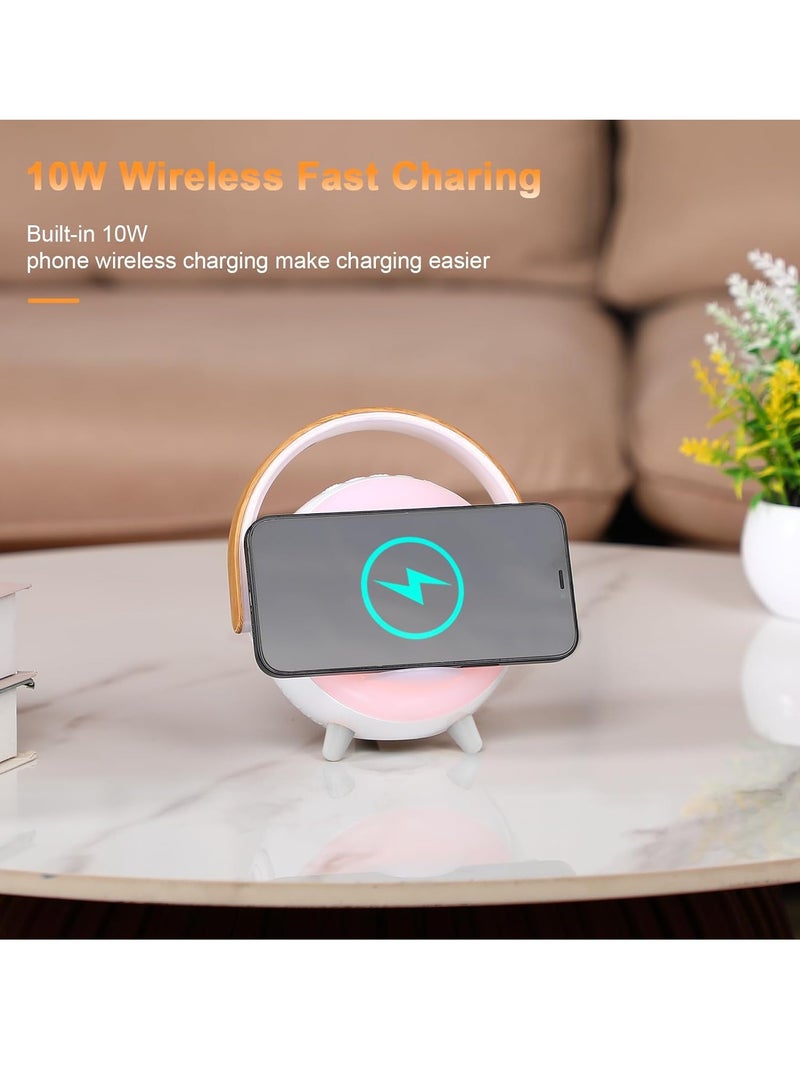 PX-03 شحن لاسلكي يضيء سمّاعات بلوتوث شاحن هاتف لاسلكي مصباح جو مصباح ضوء الليل - Image 2