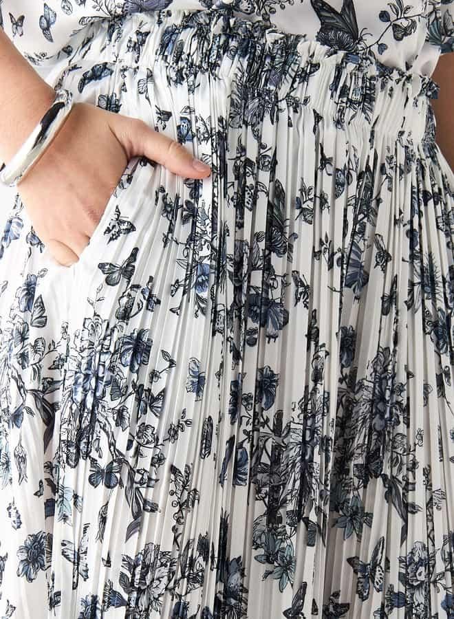 تواكستريمز بنطلون واسع الساقين متوسط الارتفاع بجيوب وطبعات من تو إكستريمز - Image 4