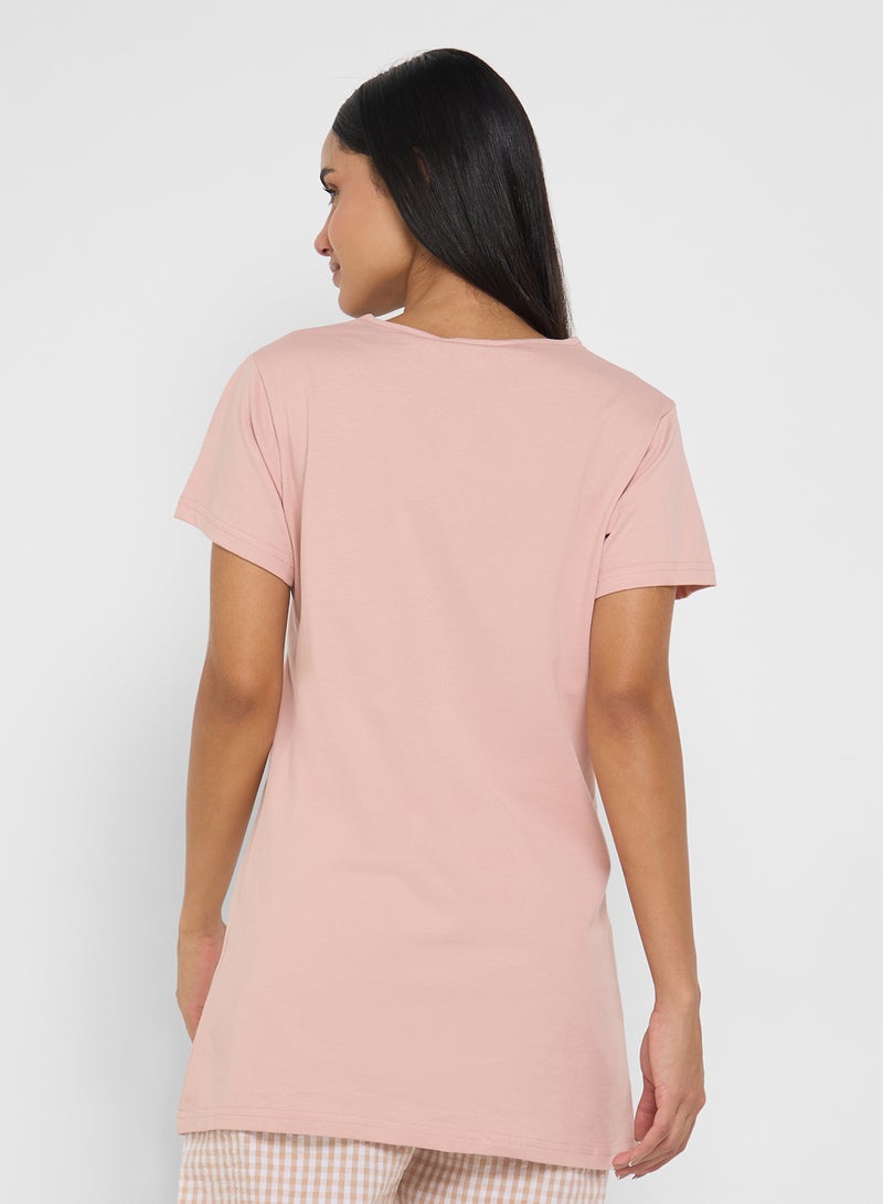 Ginger Cotton Graphic T-Shirt Night Dress - Image 2