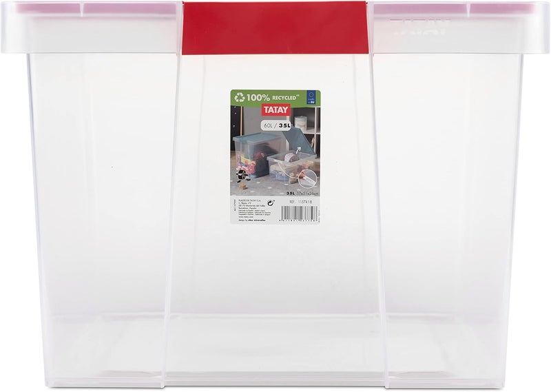 Tatay 35L Storage Box with Lid and Handles - Image 2