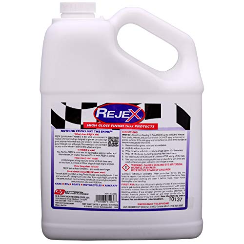 RejeX Corrosion Technologies RejeX 61004 (1 gallon) – High Gloss Finish That Protects | For All Vehicles | Synthetic Paint and Surface Sealant | Last 2X Longer Than Any Wax | Nothing Sticks But The Shine!™ - Image 1