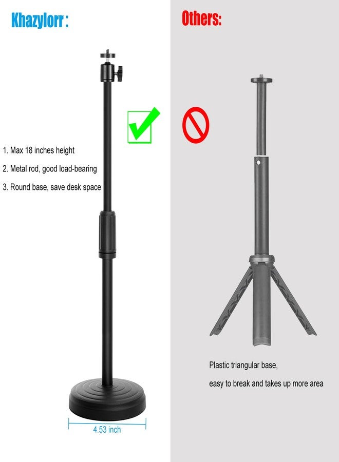 Khazylorr Webcam Stand for Desk, Webcam Tripod Camera Stand with Phone Holder Desktop Webcam Mount for Logitech Webcam C920 C922 C925e C922x C930e C930 C615 and BRIO - Image 4