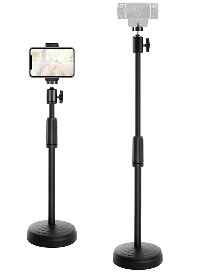 Khazylorr Webcam Stand for Desk, Webcam Tripod Camera Stand with Phone Holder Desktop Webcam Mount for Logitech Webcam C920 C922 C925e C922x C930e C930 C615 and BRIO - Image 1