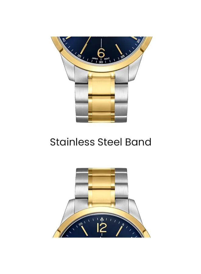 TORNADO Tornado Classic T24007-TBTN Men Analog Display Watch & Stainless Steel Strap Gold