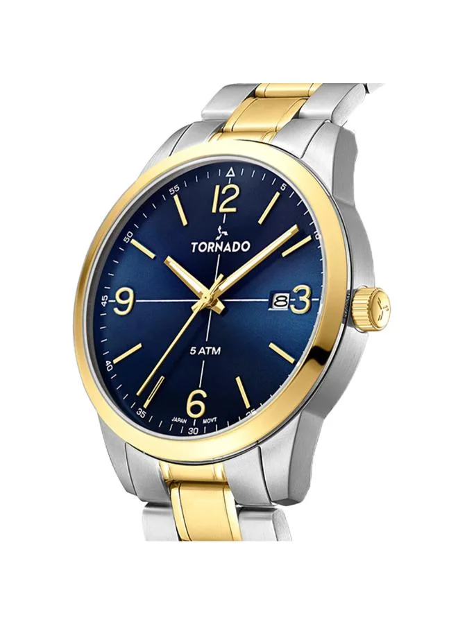 TORNADO Tornado Classic T24007-TBTN Men Analog Display Watch & Stainless Steel Strap Gold