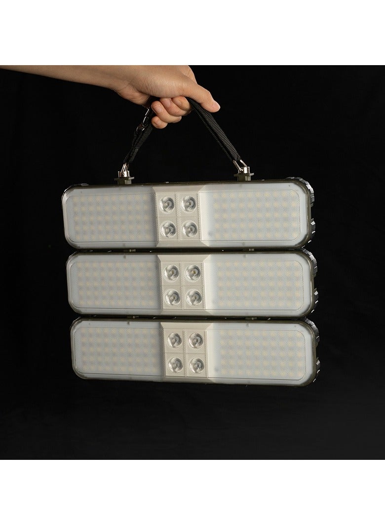 كروني مصباح LED للتخييم يعمل بالطاقة الشمسية بقوة 250 وات، مصباح مقاوم للماء قابل لإعادة الشحن مع حامل - Image 2