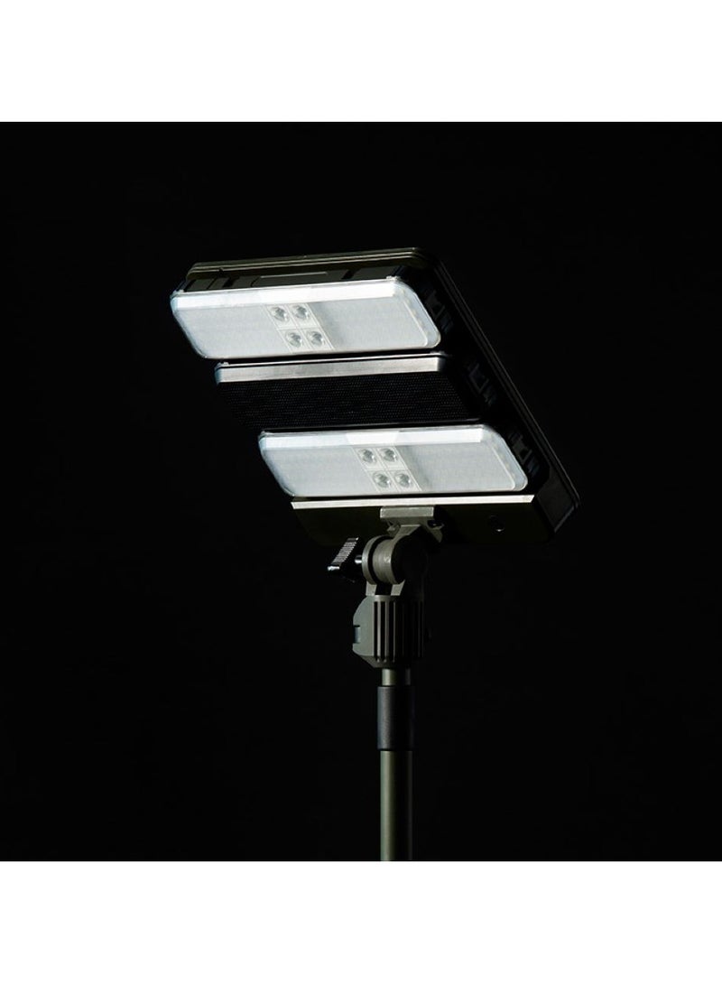 كروني مصباح LED للتخييم يعمل بالطاقة الشمسية بقوة 250 وات، مصباح مقاوم للماء قابل لإعادة الشحن مع حامل - Image 3