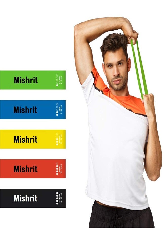 Mishrit Resistance Loop Exercise Bands for Squats, HIPS, Legs, Butt, Glutes and Heavy Workouts Physical Therapy, Rehab, Stretching, Home Fitness (Set of 5) - Image 5