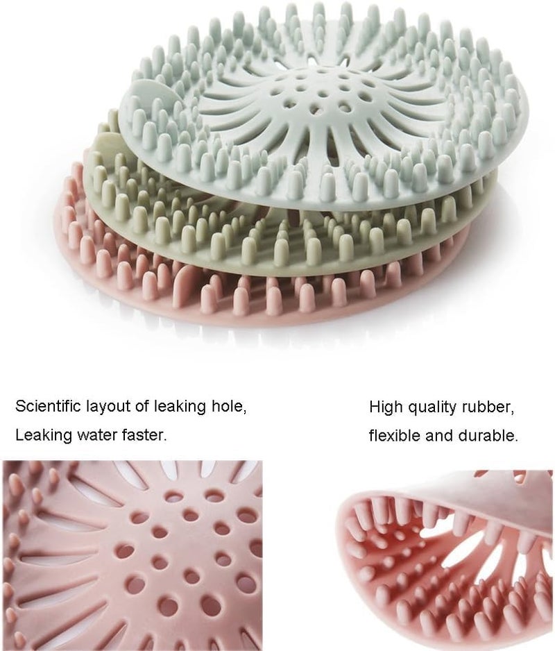 AILEXIM Silicone Hair Catcher Drain Cover | Shower Protector Filter | Sink Filter Bathroom Hair Catcher | Drain Strainers Cover Trap (4) - Image 5