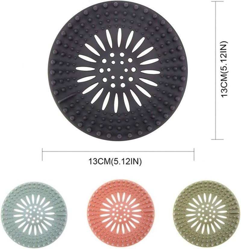 AILEXIM Silicone Hair Catcher Drain Cover | Shower Protector Filter | Sink Filter Bathroom Hair Catcher | Drain Strainers Cover Trap (4) - Image 2
