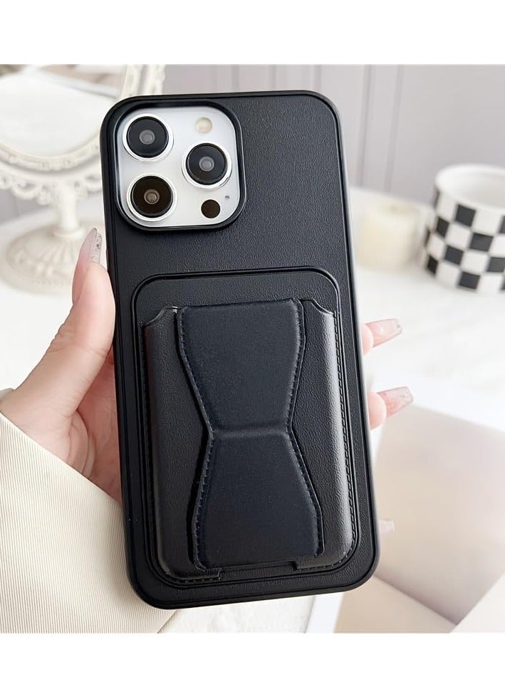 Leather Case With  TPU Frame, Shockproof Protective with Card Holder Stand Compatible with Phone Iphone 16 pro Max  - Image 2