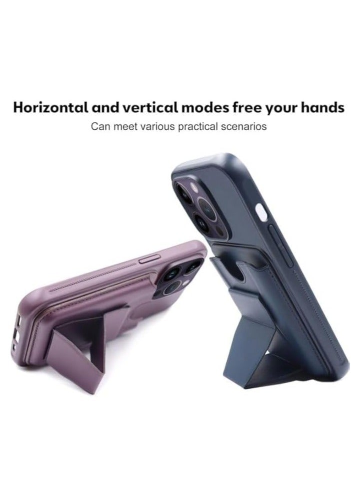 Leather Case With  TPU Frame, Shockproof Protective with Card Holder Stand Compatible with Phone Iphone 16 pro Max  - Image 3